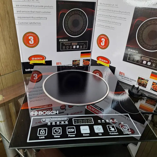 Imported BOSCH 2200W Infrared Electric Stove - Ceramic Hot Plate with Touch Control, Timer, and Waterproof Design | Energy-Efficient Induction Cooker for Home Use